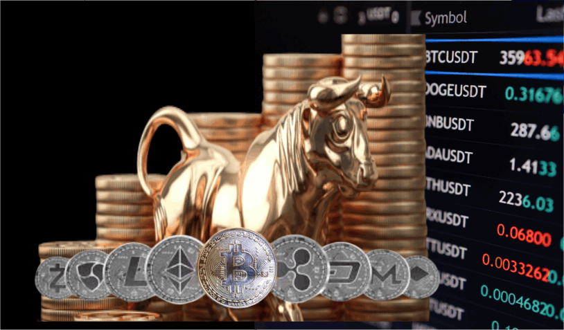 stcok market with Crypto new bkgd