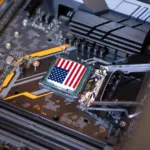 motherboard CPU wit USA Flag